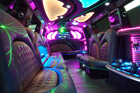 stunning limo interior