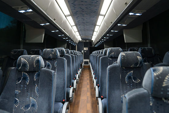 charter bus plush seats