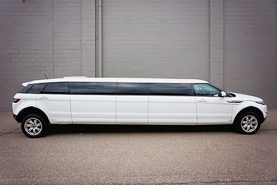white stretch limousine